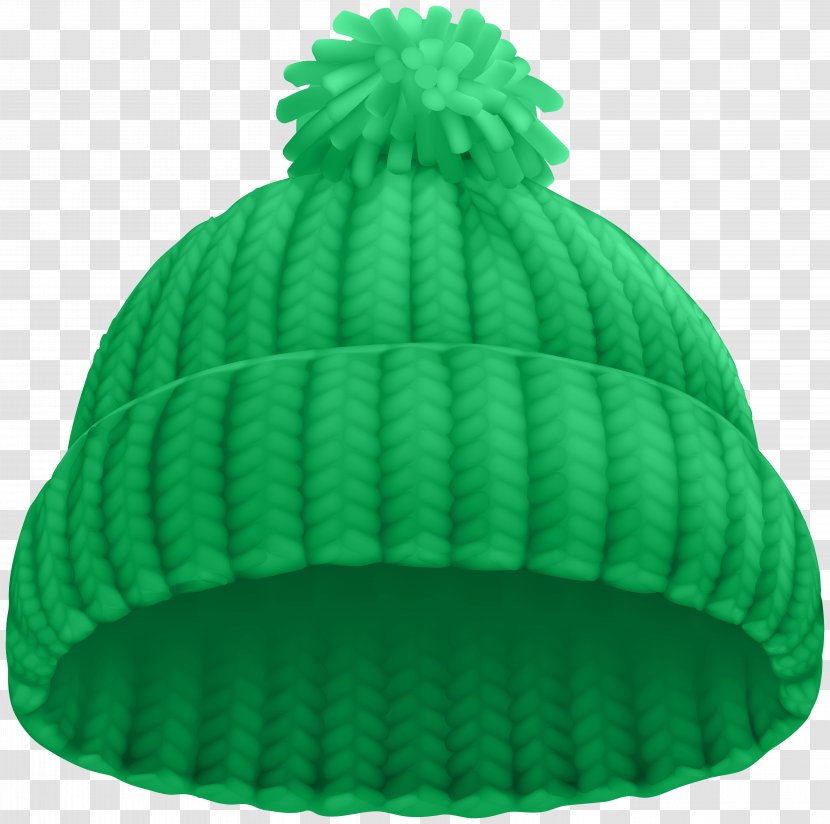 Hat Knit Cap Clip Art - Green Winter Image Transparent PNG