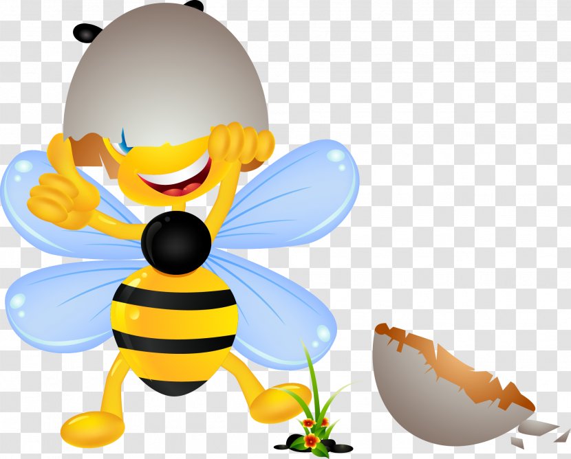 Bumblebee Clip Art - Membrane Winged Insect - Cute Cartoon Bee Transparent PNG