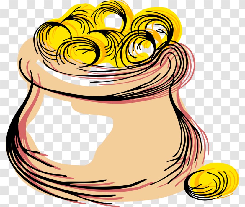 Clip Art Illustration Food Flower Line - Yellow - Pot Gold Vector Transparent PNG