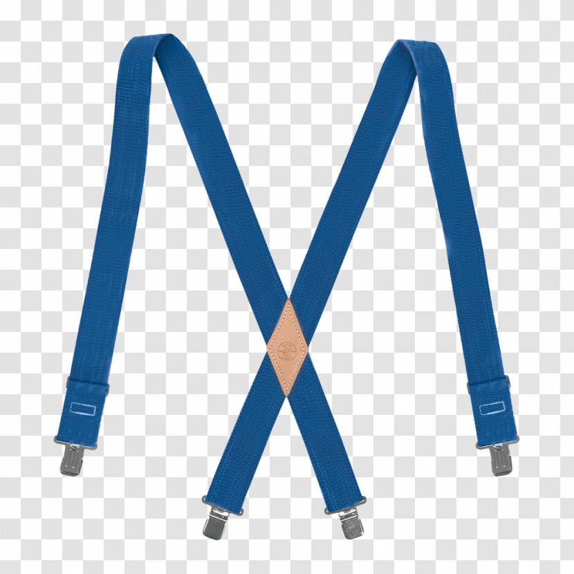 T-shirt Braces Belt Slip Clothing - Electric Blue - Suspenders Transparent PNG