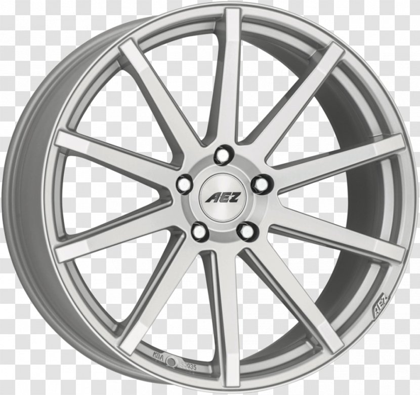 Car AEZ Wheel Straight Shine Alloy Rim - Automotive Tire - Angle Transparent PNG