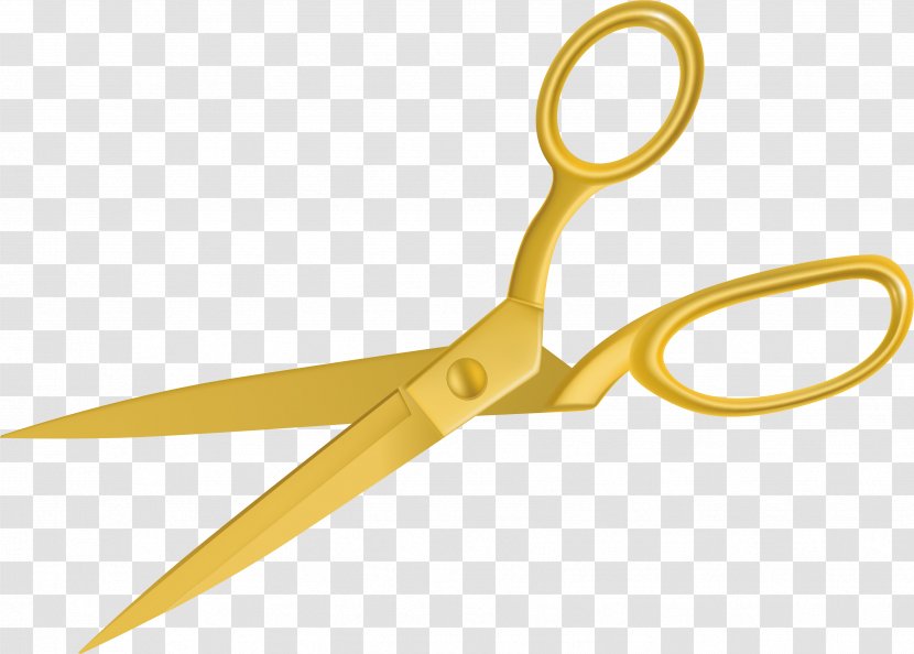 Scissors Euclidean Vector - Hair - A Golden Transparent PNG