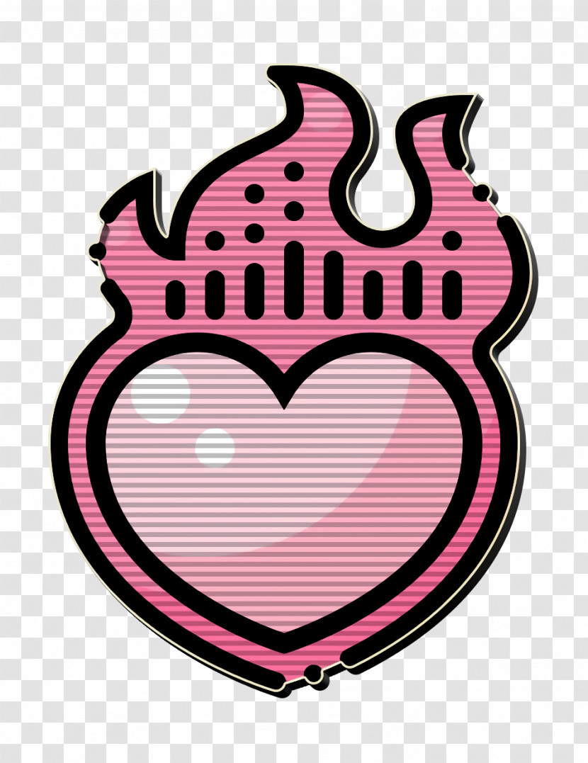 Fire Icon Love Icon Heart Icon Transparent PNG