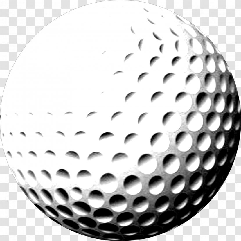 Golf Balls Course Clubs - Black And White - Ball Transparent PNG