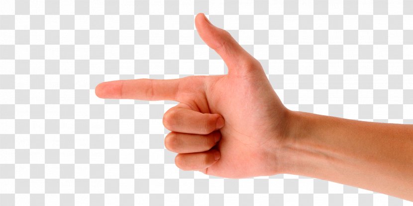 Finger Gun Digit Gesture - Sign Language - Hand Transparent PNG