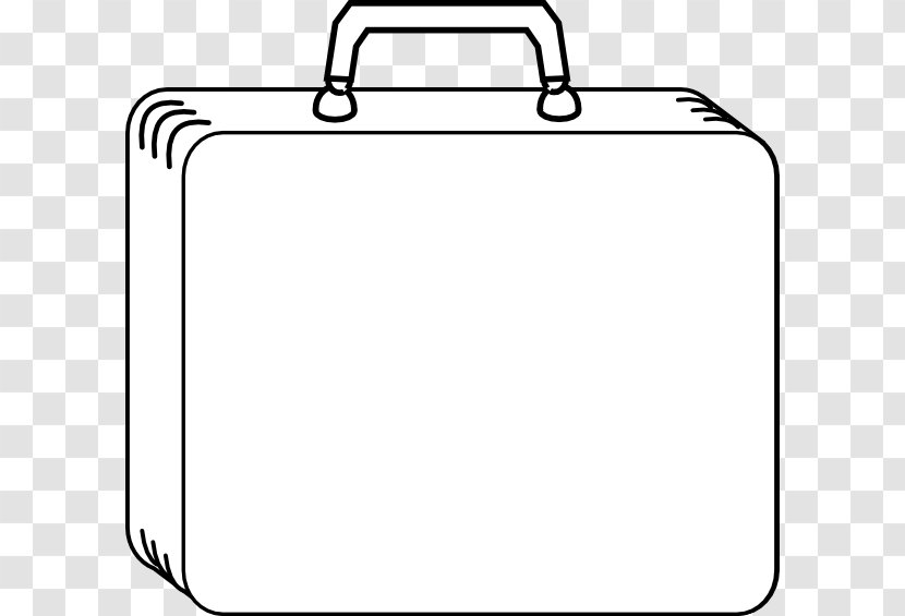 Suitcase Baggage Clip Art - Area - Coloring Page Transparent PNG
