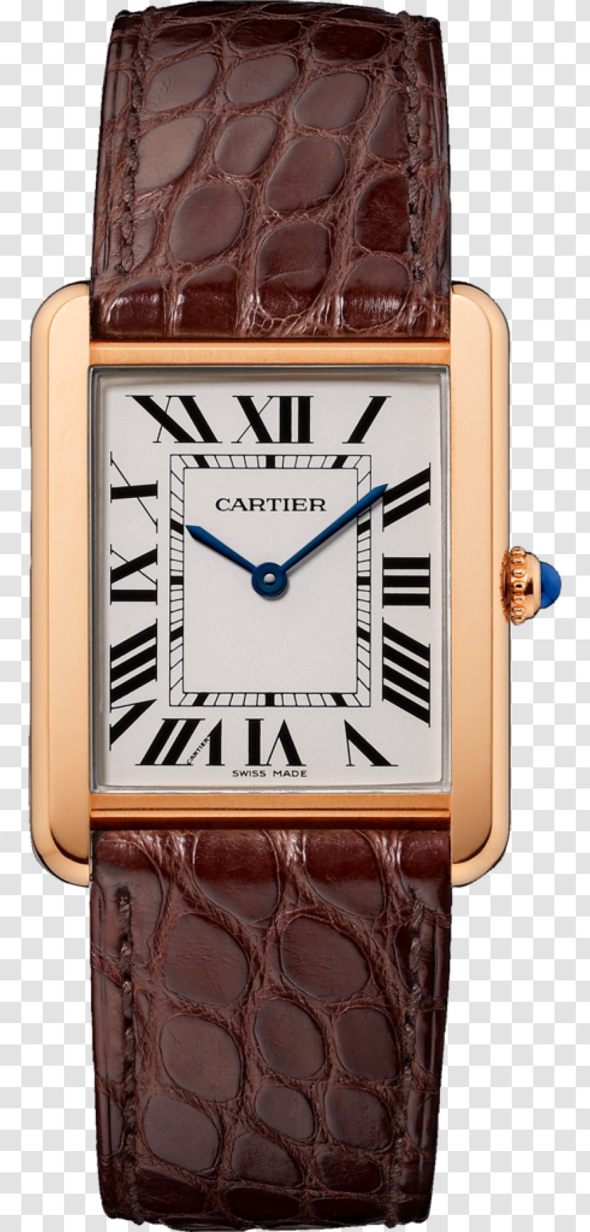 Cartier Tank Solo Watch Gold Transparent PNG
