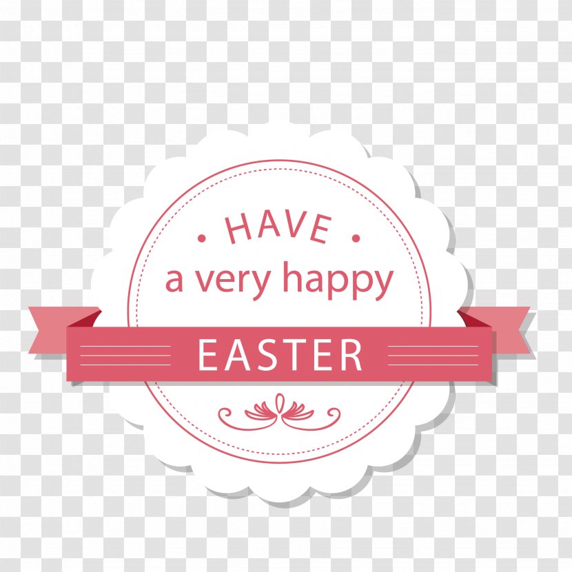 Easter Bunny Rising Quotation Saying - Logo - Lace Decoration Transparent PNG