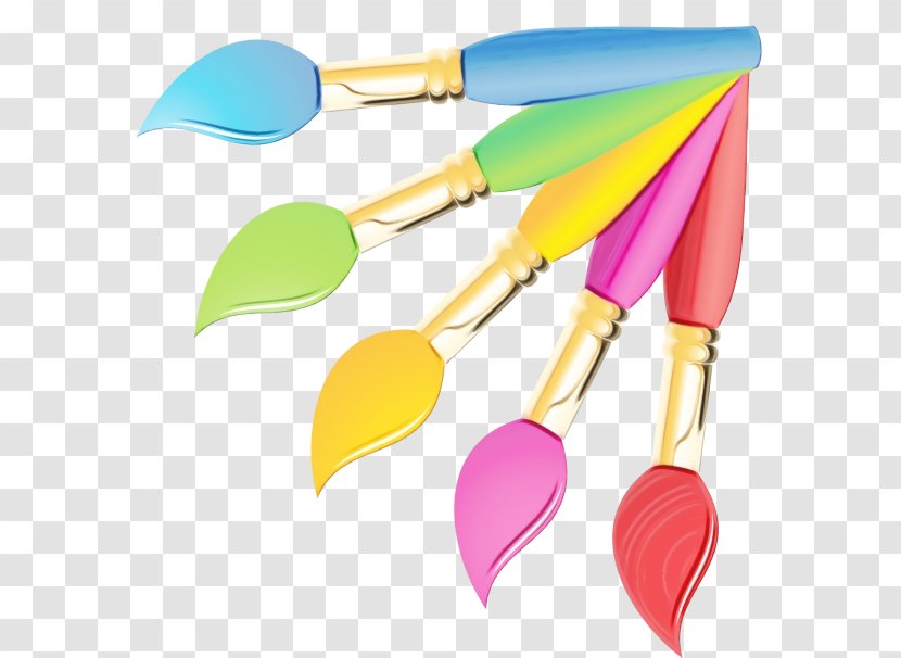 Paint Brush Cartoon - Watercolor - Recreation Darts Transparent PNG