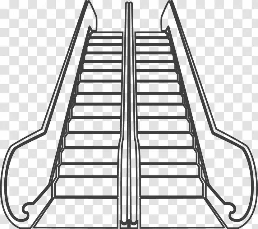 Escalator Stairs Elevator Icon - Black And White - Up Down The Transparent PNG