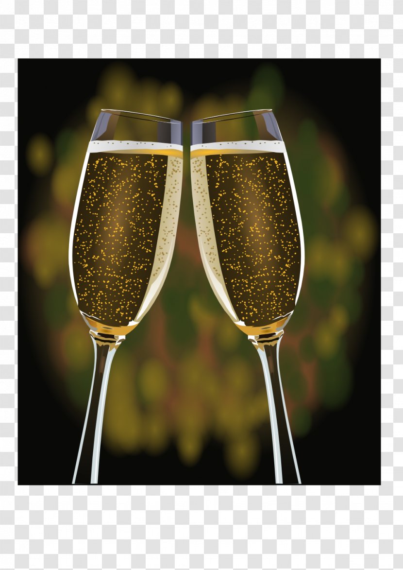 Sparkling Wine Champagne Glass Cocktail - Toast Transparent PNG