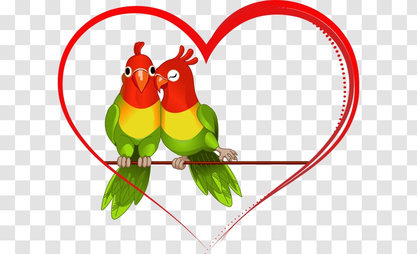 Lovebird Clip Art - Royaltyfree - Wedding Heart Transparent Background Transparent PNG