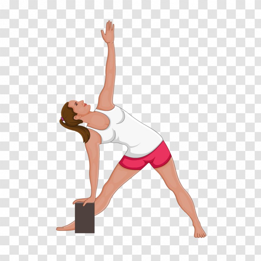 Yoga Journal Trikonasana Halasana Stretching - Watercolor Transparent PNG