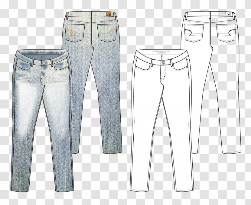 Jeans Denim Slim-fit Pants Fashion - American Eagle Outfitters - Thin Legs Transparent PNG