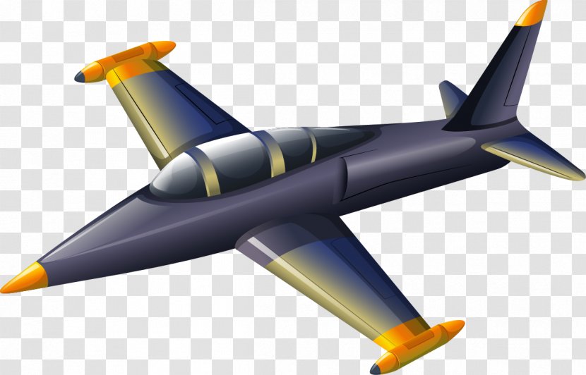 Airplane Jet Aircraft Fighter Clip Art - Cartoon Transparent PNG