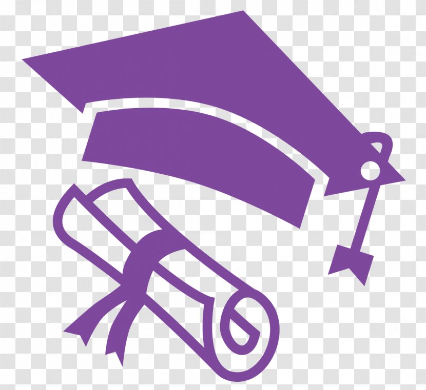 Square Academic Cap Graduation Ceremony Diploma Clip Art - Violet Transparent PNG