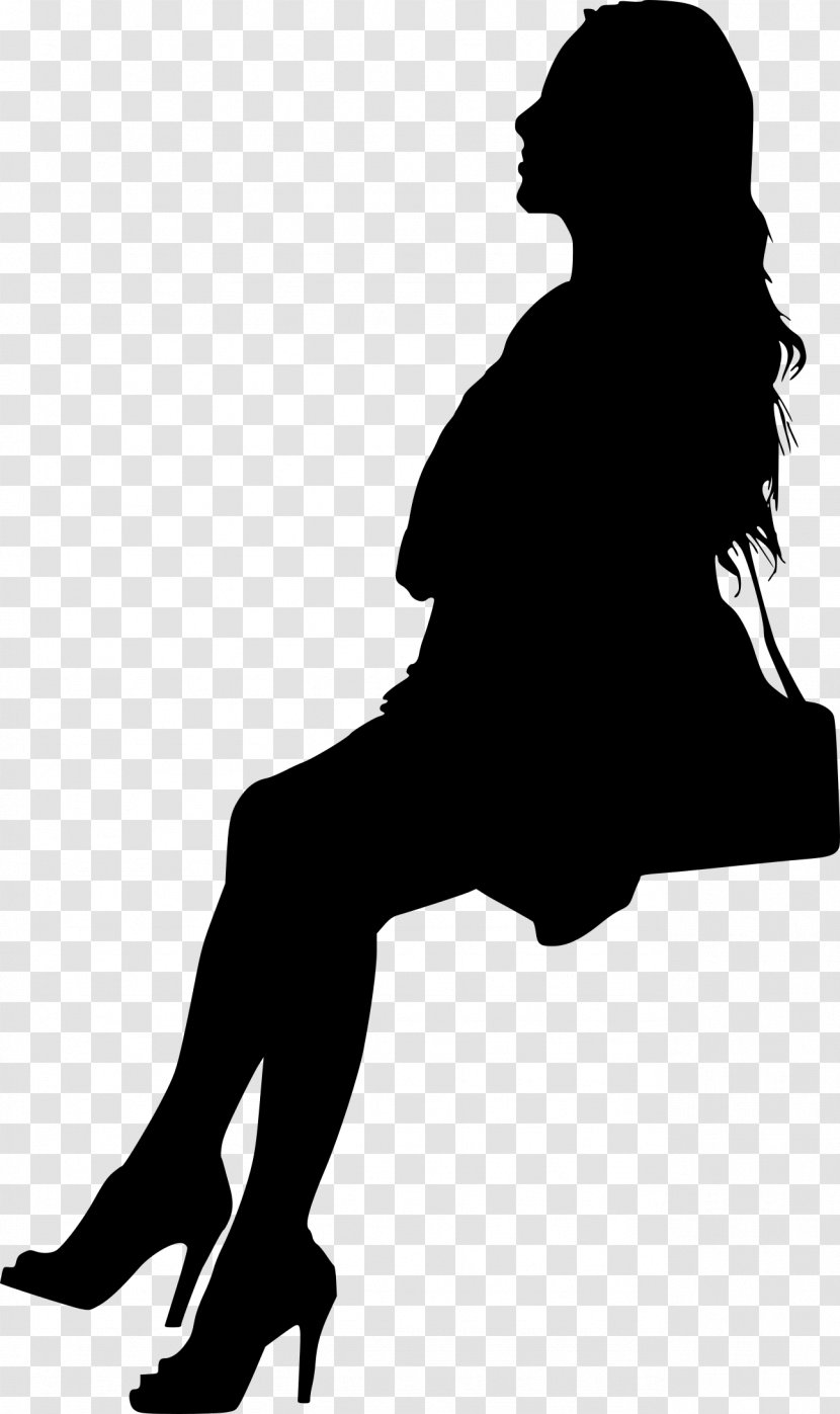 Woman Cartoon - Behavior - Blackandwhite Leg Transparent PNG