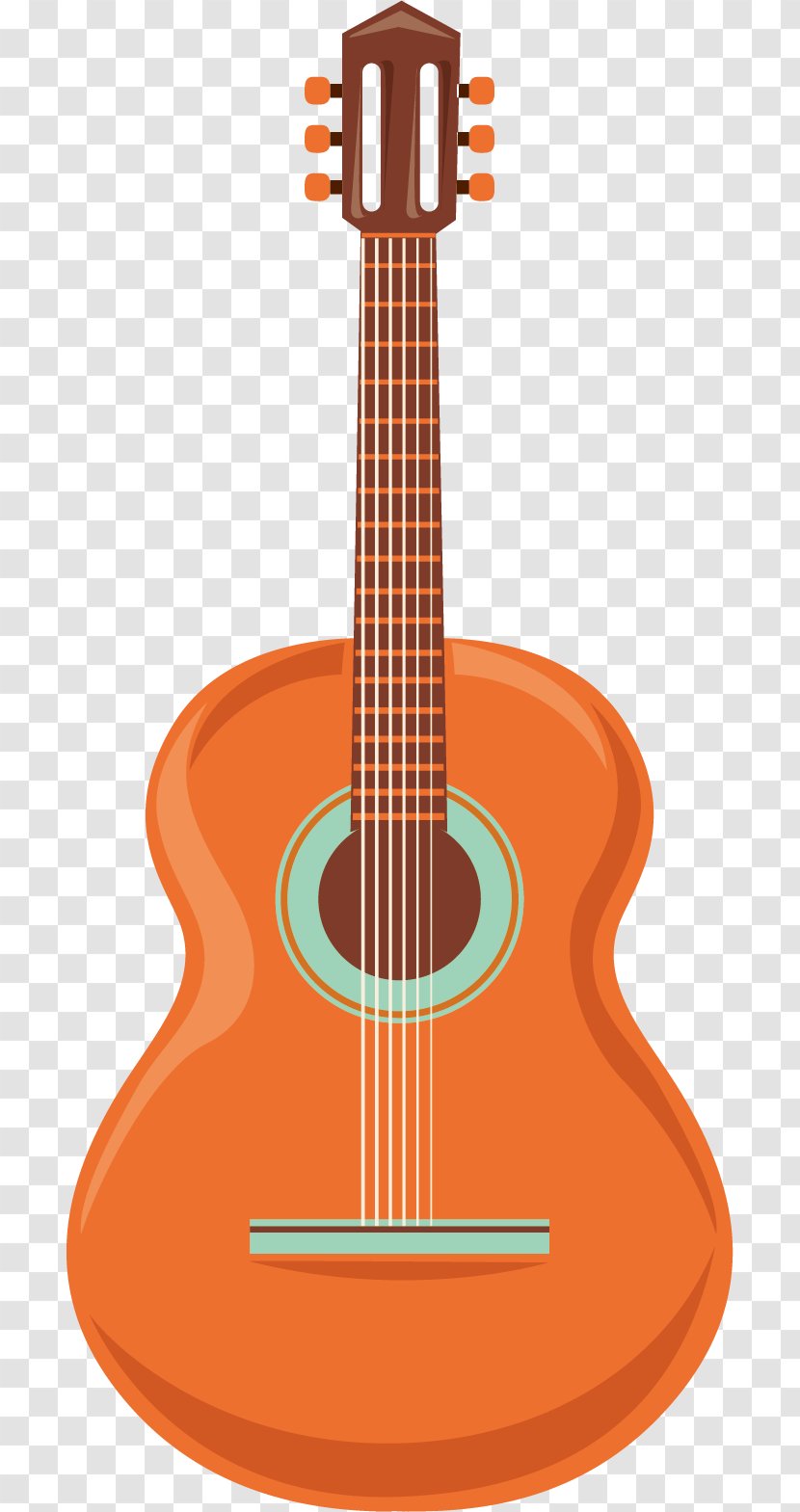 Tiple Ukulele Acoustic Guitar - Watercolor - Cartoon Instrument Transparent PNG