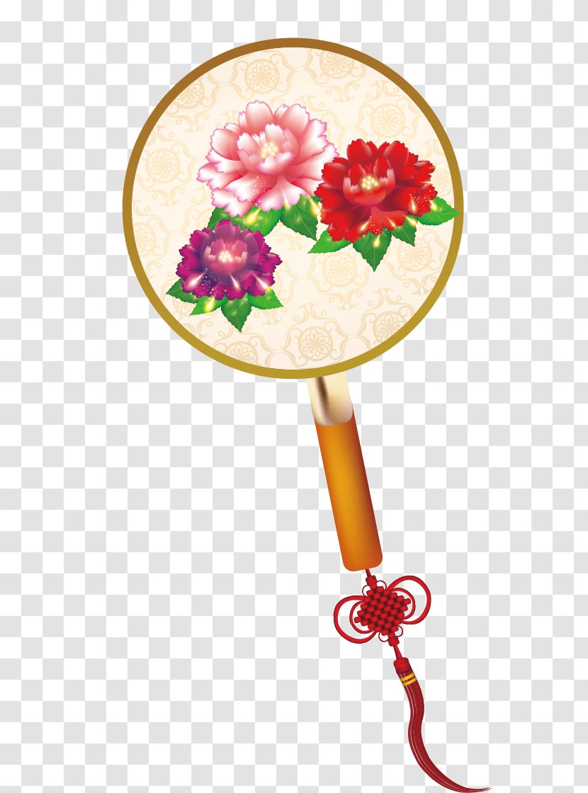 Paper Hand Fan Chinoiserie - Poster - Silk Transparent PNG