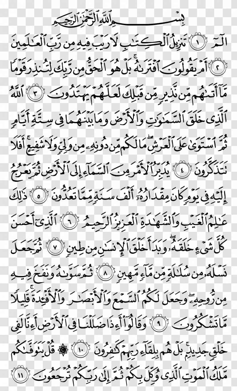 Quran Surah Al-Baqara As-Sajda Ar-Rum - Islam Transparent PNG