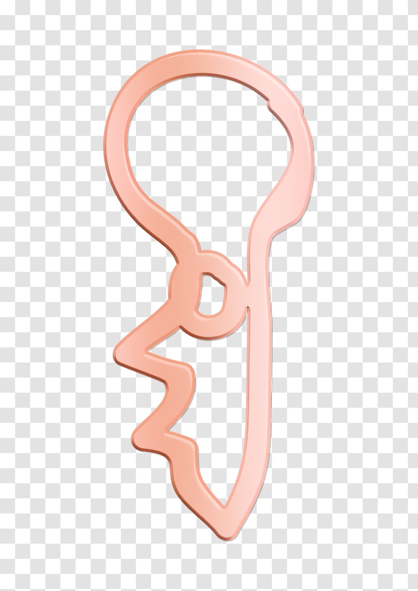 Accessibility Icon Key Private - Peach Pink Transparent PNG