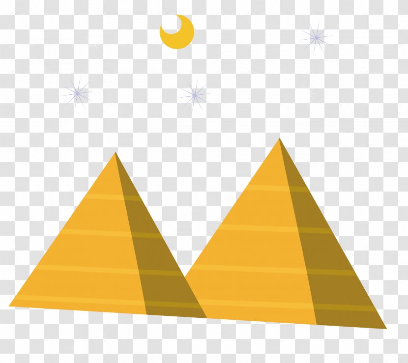 Egyptian Pyramids Clip Art - Night Pyramid Vector Material Transparent PNG