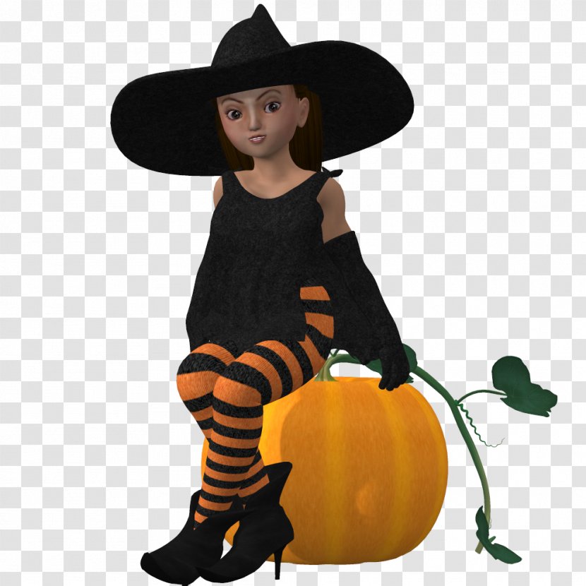 Hat Pumpkin Halloween Toddler Costume - Little Witches Transparent PNG