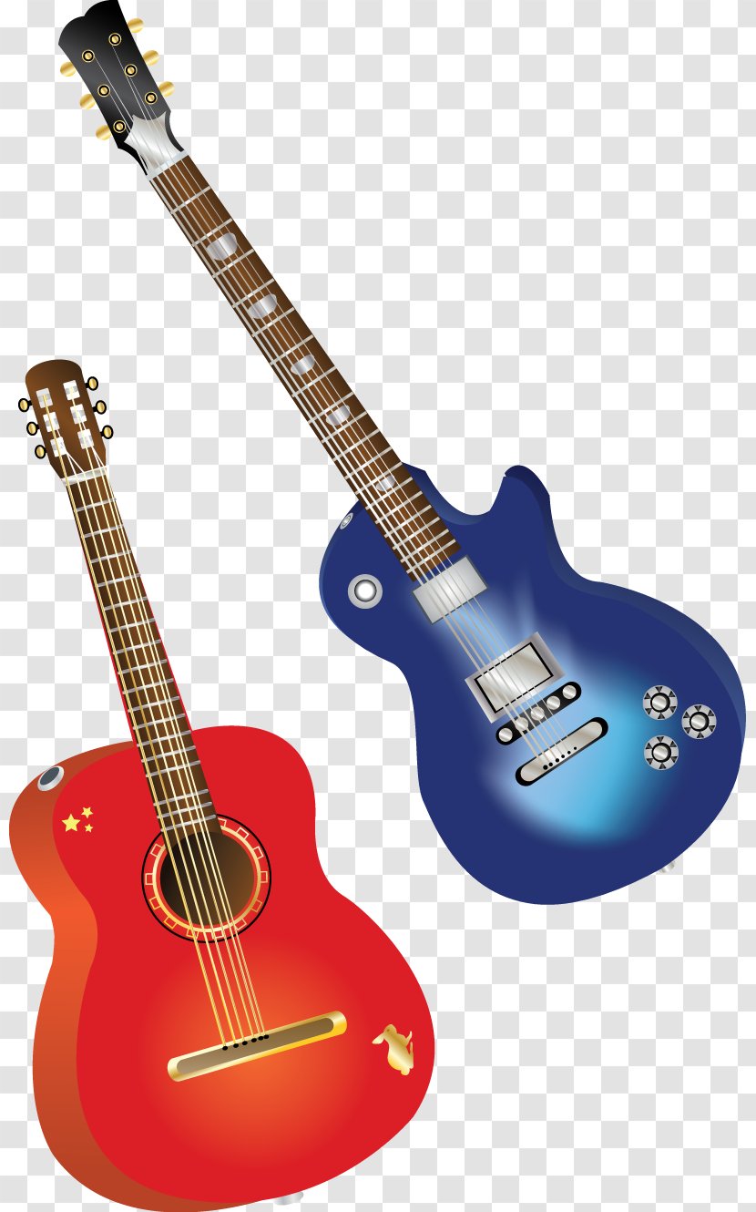 Musical Instrument Electric Guitar - Cartoon - Violin Vector Material Retro Transparent PNG