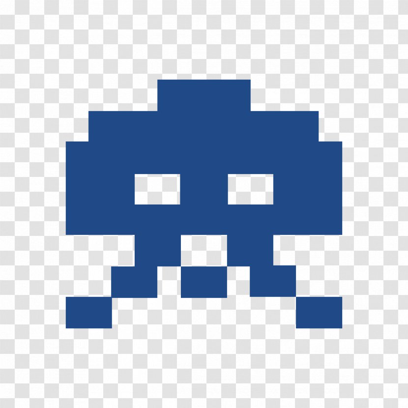 Space Invaders Clip Art - Electric Blue - Transparent Picture Transparent PNG