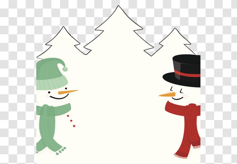 Snowman Clip Art - Artwork - One Pair Of Snow People Transparent PNG