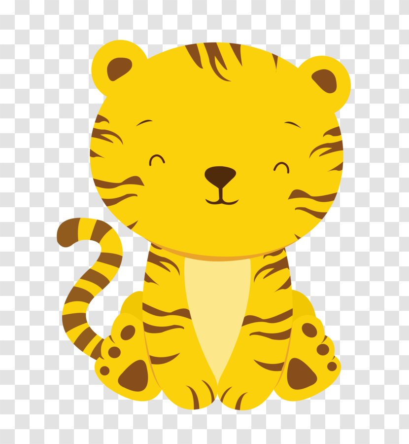 Tiger Lion Baby Shower Infant Clip Art - Silhouette Transparent PNG