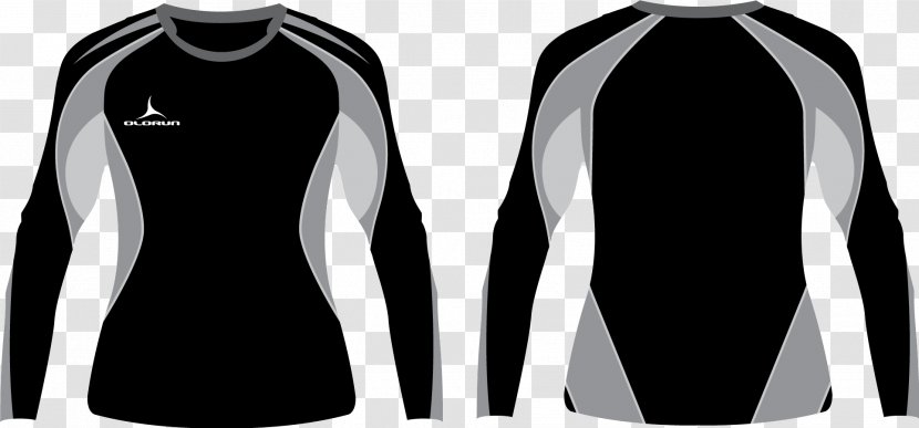 Long-sleeved T-shirt Sleeveless Shirt White - Black Transparent PNG