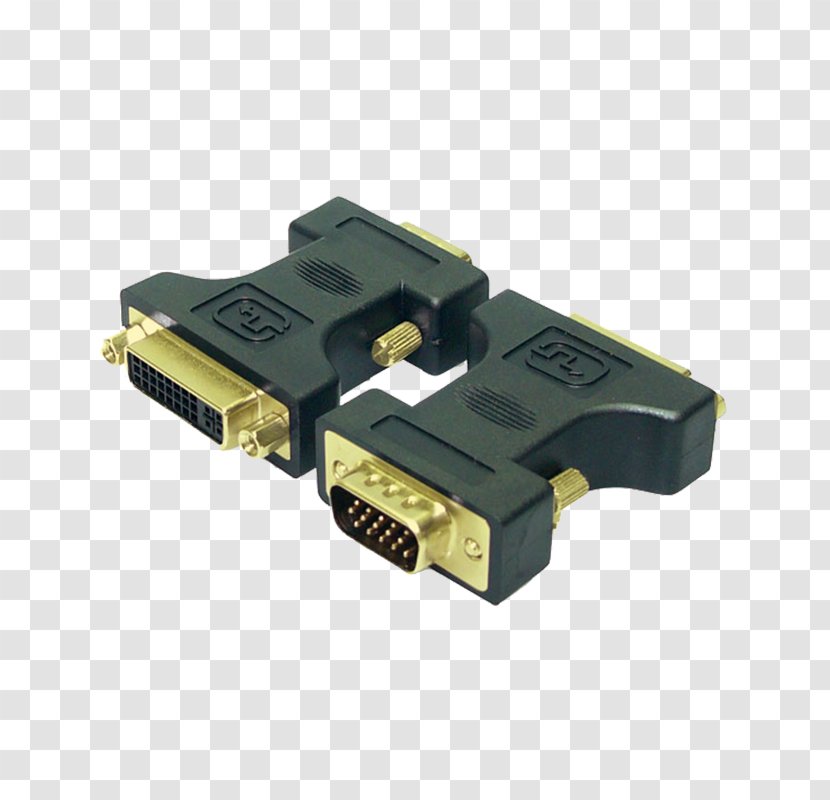 HDMI Digital Visual Interface Adapter Video Graphics Array VGA Connector - Cable Transparent PNG