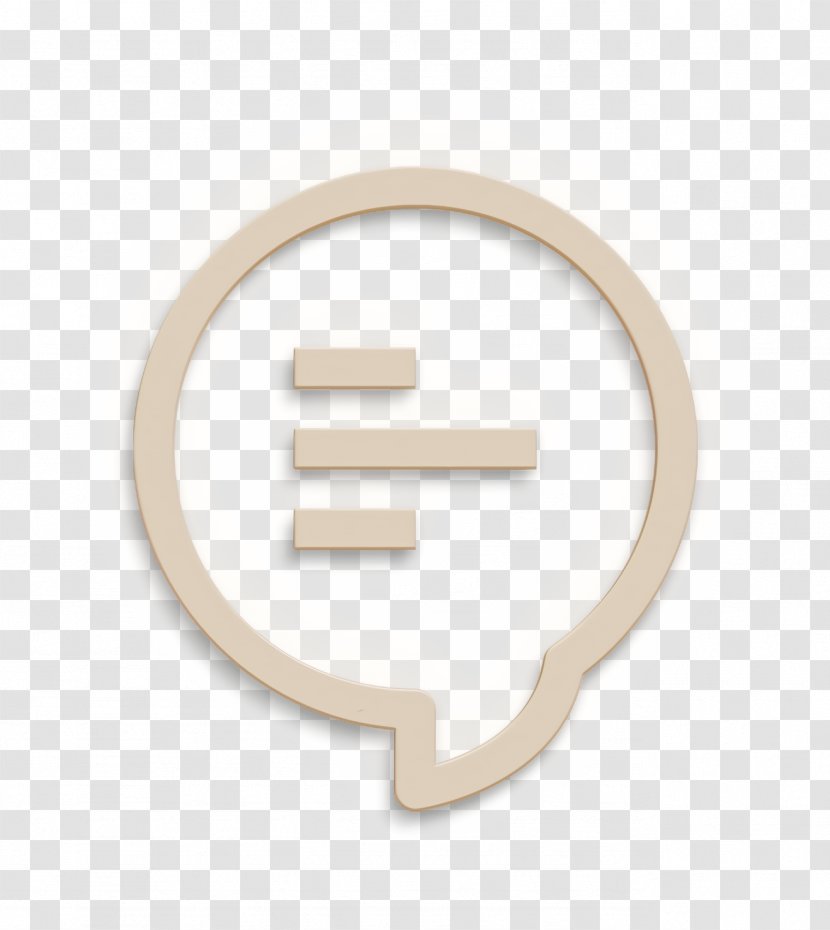 Bubble Icon Communication Conversation - Talk - Logo Beige Transparent PNG