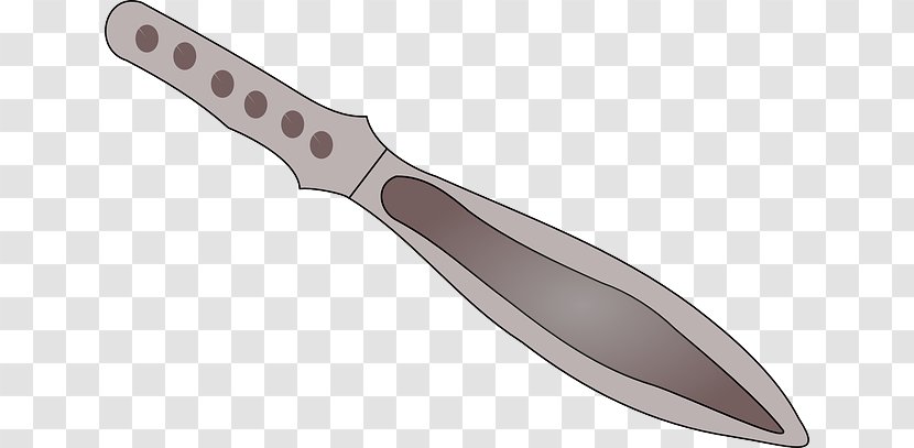 Throwing Knife Clip Art Blade - Kitchen Utensil - Deadly Weapons Transparent PNG