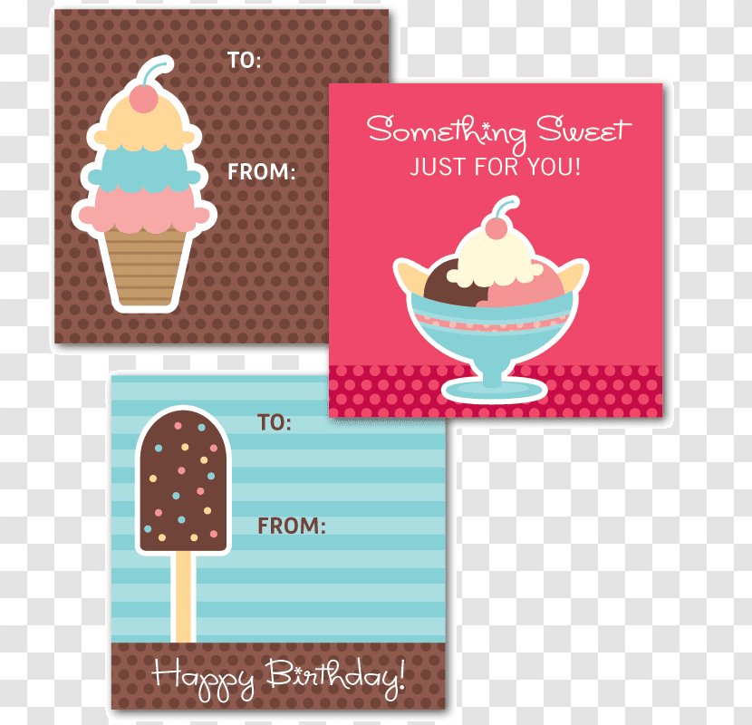 Dairy Products Font - Birthday Tag Card Transparent PNG