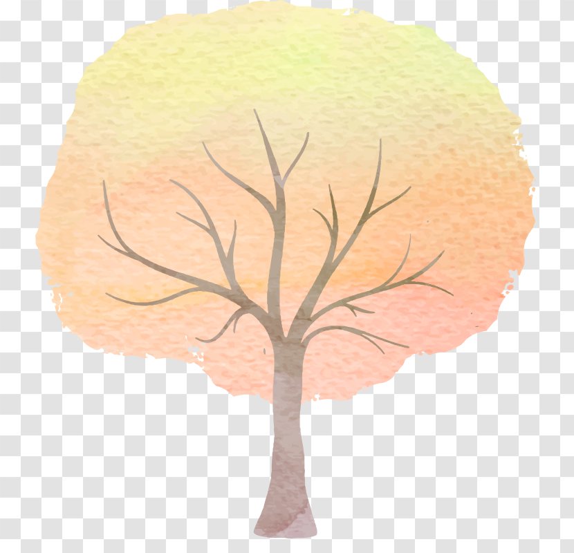 Tree Euclidean Vector - Hand-painted Flowers,Beautiful,watercolor,Oil Painting Effect,Flowers,Leaves Transparent PNG