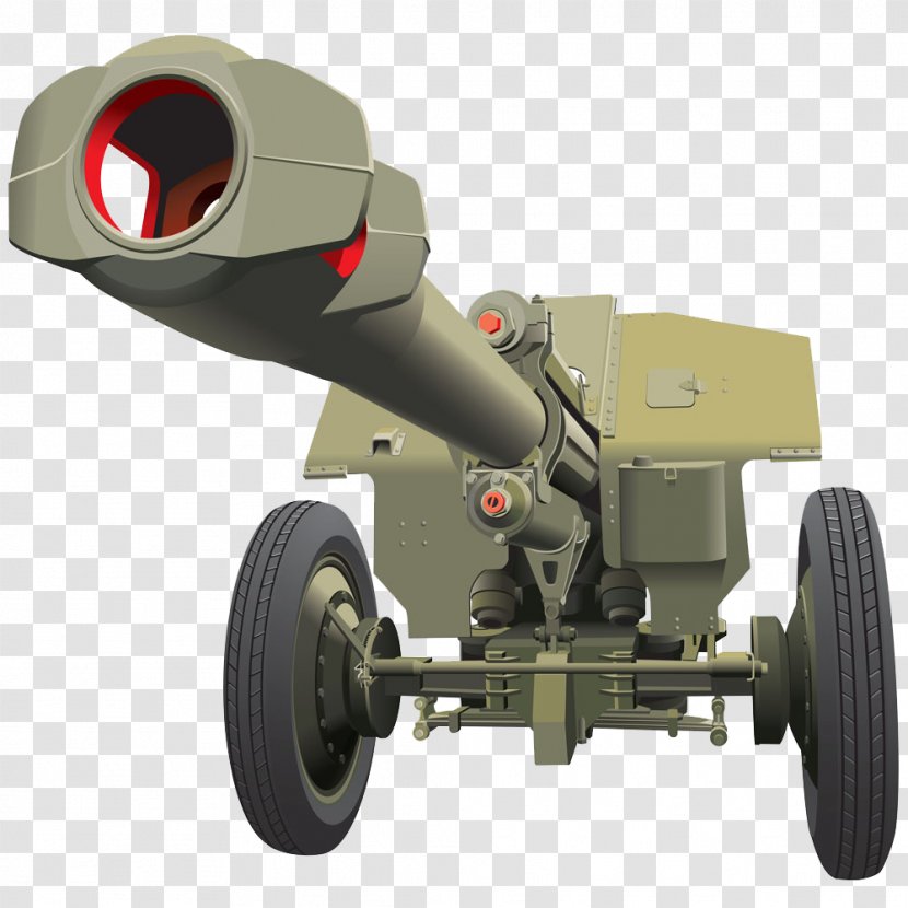 Firearm Machine Gun Weapon Howitzer - Cartoon - Artillery Transparent PNG