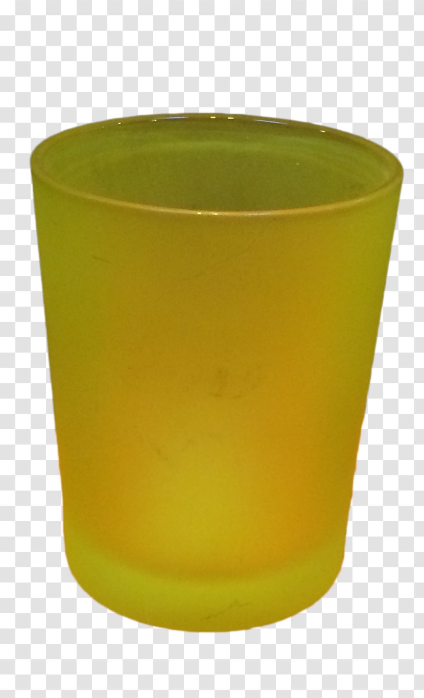 Plastic Glass Flowerpot - Yellow - Candles Transparent PNG