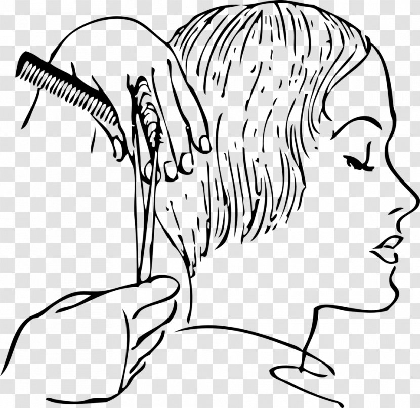 Comb Hairstyle Hairdresser Cutting Hair Clip Art - Tree - Scissor Transparent PNG