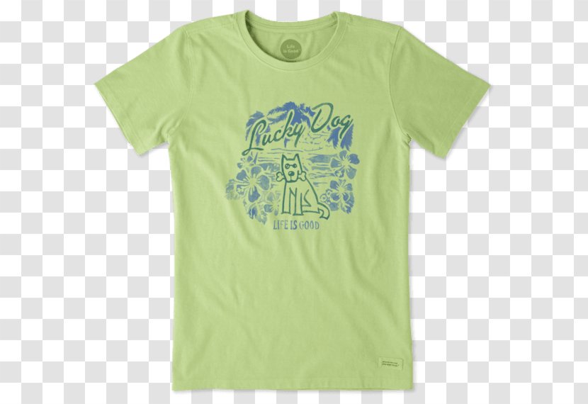 T-shirt Life Is Good Company Sleeve Dog Logo Transparent PNG