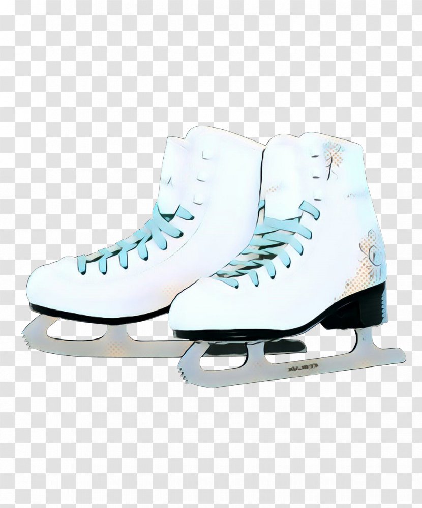 Footwear Figure Skate White Ice Hockey Equipment - Pop Art - Sneakers Skating Transparent PNG