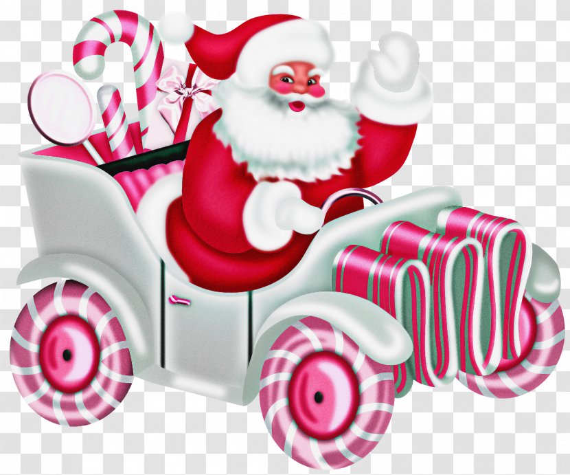Santa Claus - Pink - Car Christmas Transparent PNG