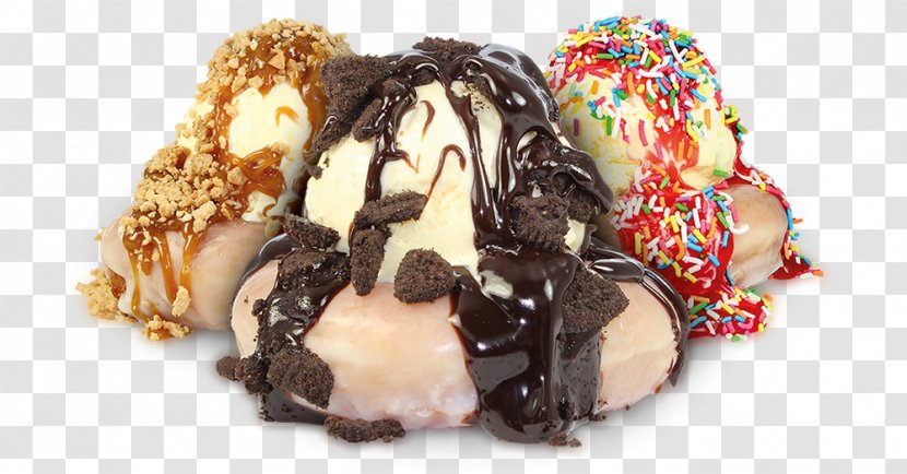 Sundae Chocolate Ice Cream Gelato Milkshake - Parlor - Krispy Kreme Iced Coffee Transparent PNG