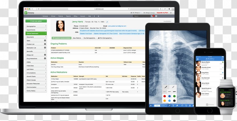 Computer Software Smartphone Drchrono Electronic Health Record Medical Practice Management - Media Transparent PNG