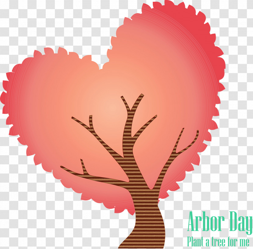 Heart Pink Love Tree Plant Transparent PNG