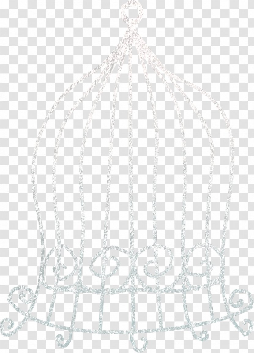 Flat Birds Birdcage - Symmetry - Silver Painted Transparent PNG