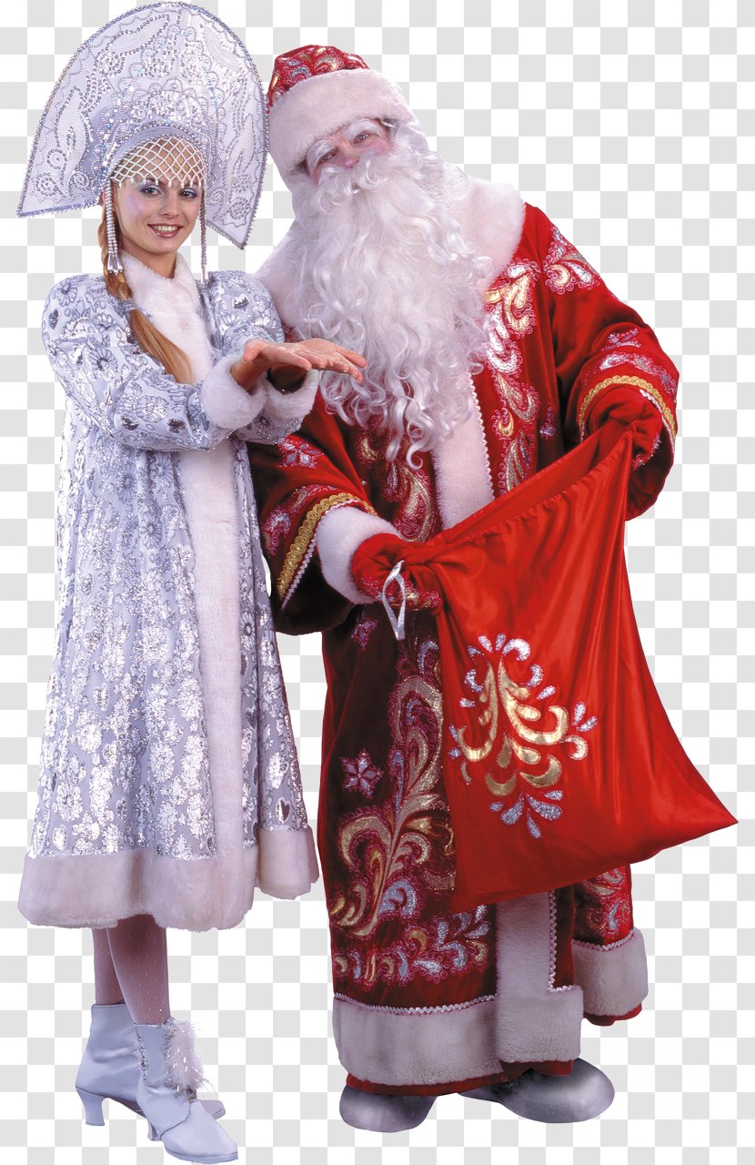 Ded Moroz Snegurochka Ziuzia Grandfather New Year - Holiday - Tree Transparent PNG