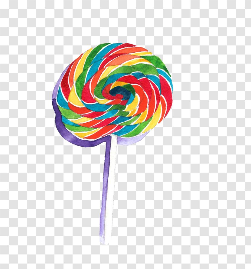 Lollipop Cartoon Candy - Rainbow Transparent PNG
