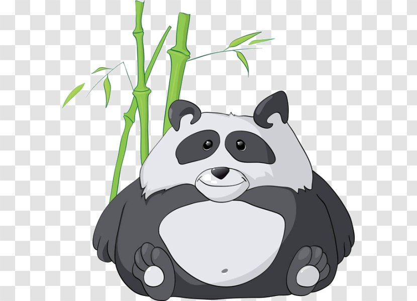 Giant Panda Bear Illustration - Free Bamboo Transparent PNG